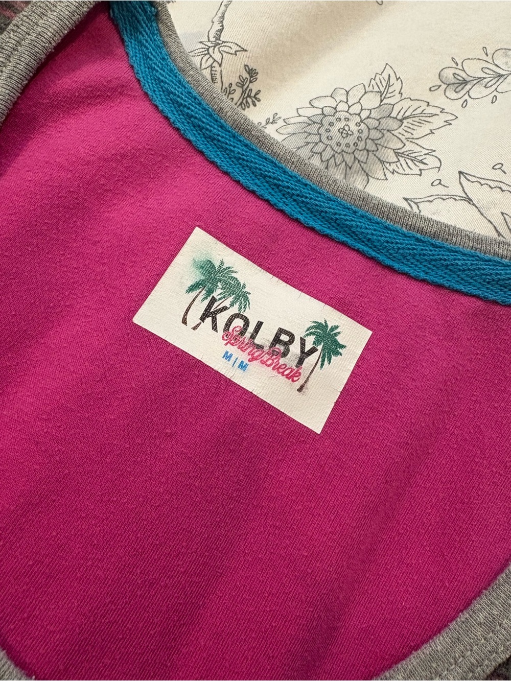 Kolby Grey & Pink Striped Tank Top - Picture 3 of 3